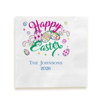 Happy Easter Napkin - Printed