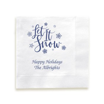 Let It Snow Napkin - Printed