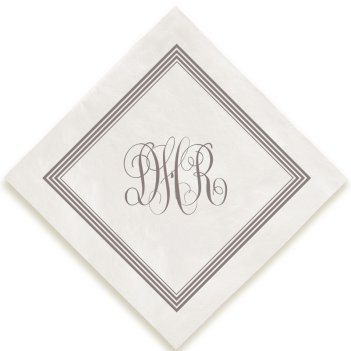 Elegant Dual Letter Initial Personalized Napkins