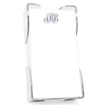 Delavan Monogram List - White with holder