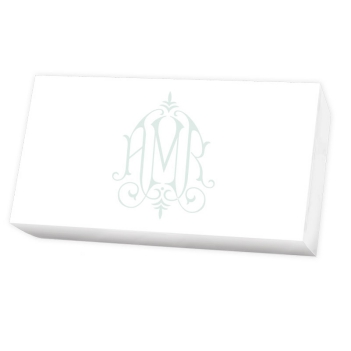 Henley Watercolor Monogram List  - White REFILL