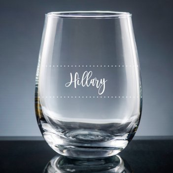 Wine Diva Printed Stemless Wine Glass