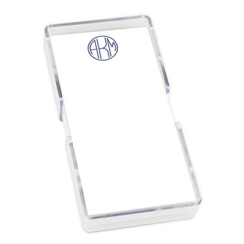 Delavan Monogram Mini List - White with holder