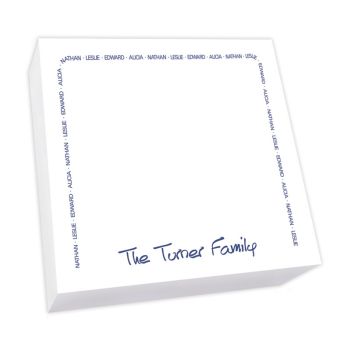 Family Arch Memo Square - White REFILL