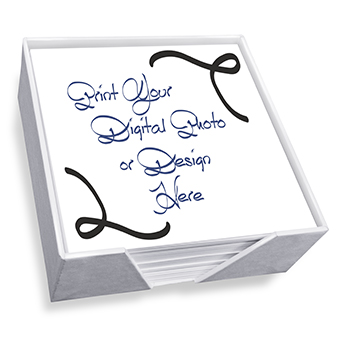 Digital Photo Memo Square - White with holder