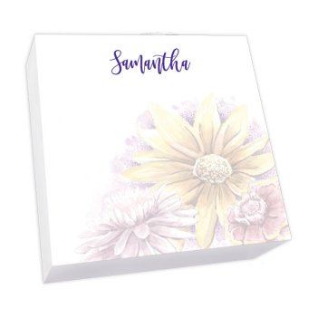 Watercolor Sunflowers Memo Square - White Refill