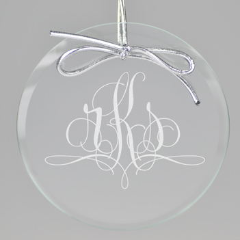 Paris Monogram Keepsake Ornament - Circle