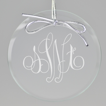Elise Monogram Keepsake Ornament - Circle
