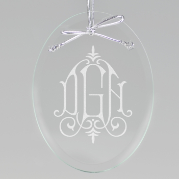 Whitlock Monogram Keepsake Ornament - Oval