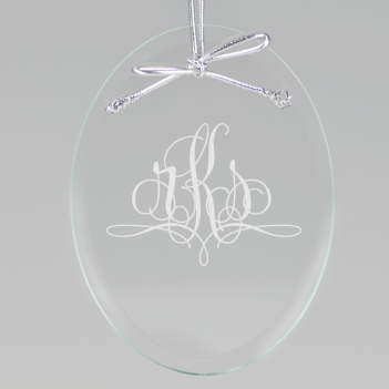 Paris Monogram Keepsake Ornament - Oval