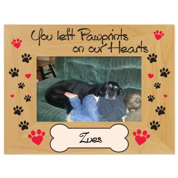 Pawprints on Our Hearts Printed Picture Frame