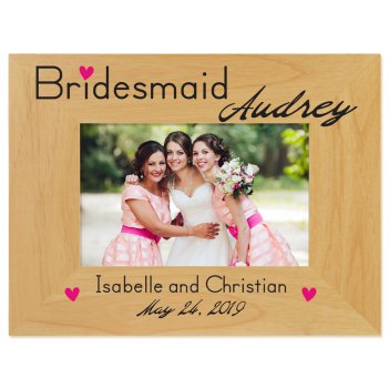 Bridesmaid Printed Picture Frame Bridesmaid Printed Picture Frame