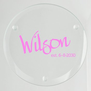 Established Glass Coaster - Printed Raised Ink Established Glass Coaster - Printed Raised Ink