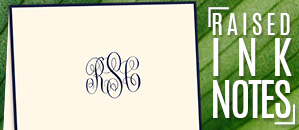 Raised Ink Stationery Notes