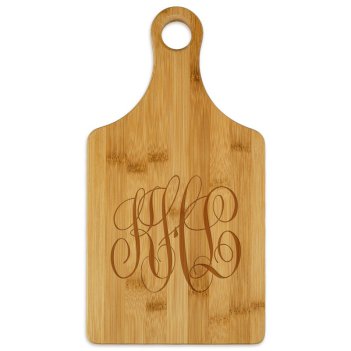 Delavan Monogram Paddle Cutting Board - Engraved